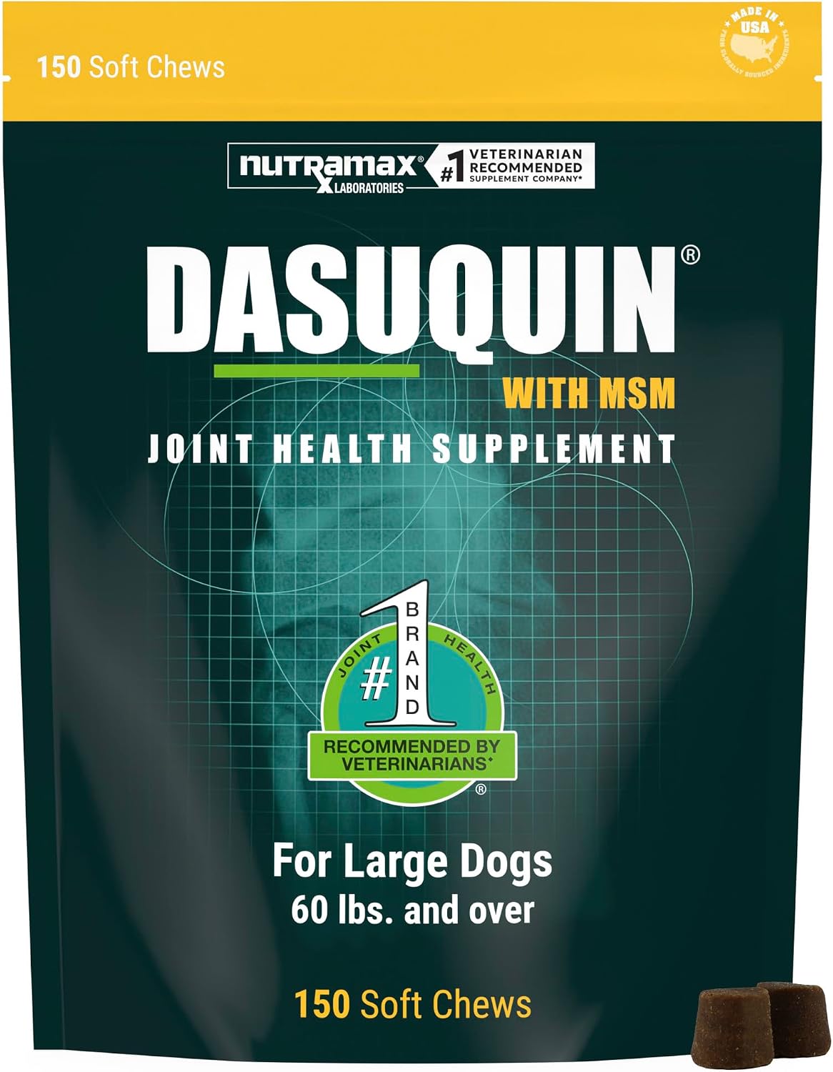 Nutramax Dasuquin MSM Joint Supplement for Large Dogs, Soft Chews