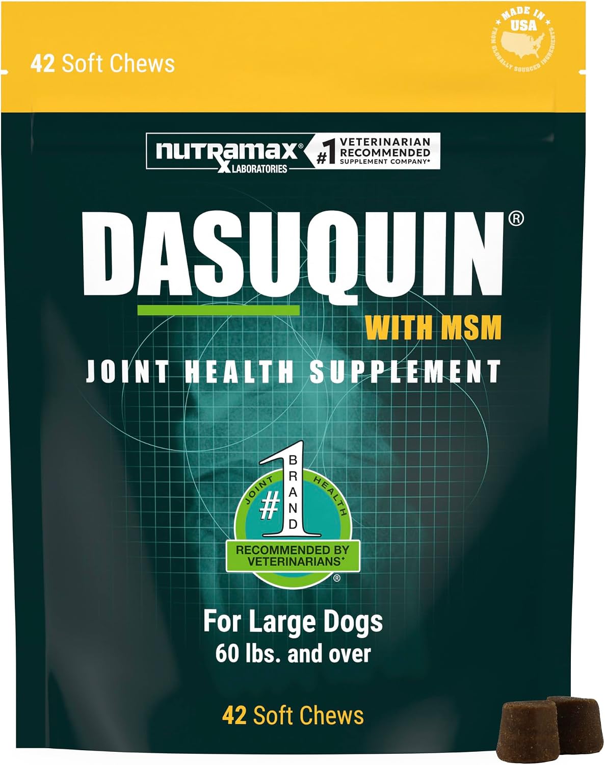 Nutramax Dasuquin MSM Joint Supplement for Large Dogs, Soft Chews
