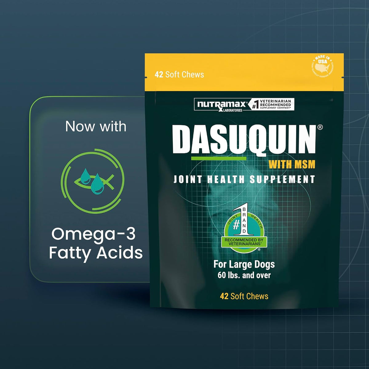 Nutramax Dasuquin MSM Joint Supplement for Large Dogs, Soft Chews