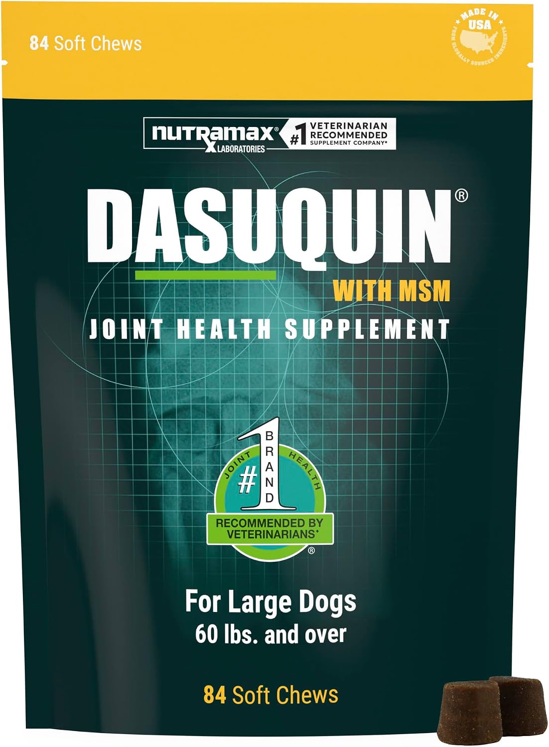 Nutramax Dasuquin MSM Joint Supplement for Large Dogs, Soft Chews