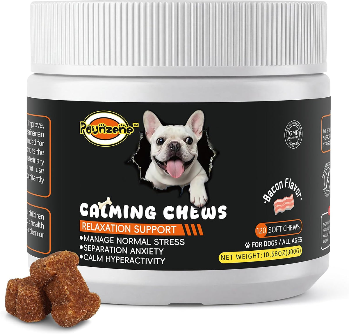 Dog Allergy Itch Chew, Skin Relief & Seasonal Support, Bacon 120ct