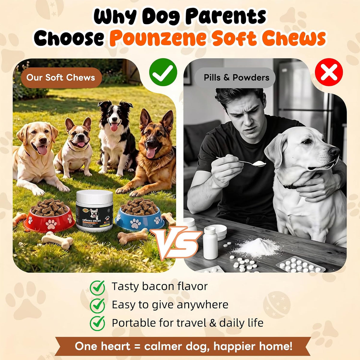 Dog Allergy Itch Chew, Skin Relief & Seasonal Support, Bacon 120ct