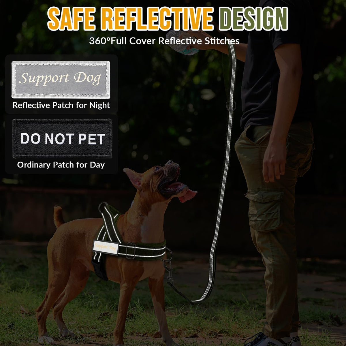No Pull Dog Harness and Leash Set - Heavy Duty, Soft Padded
