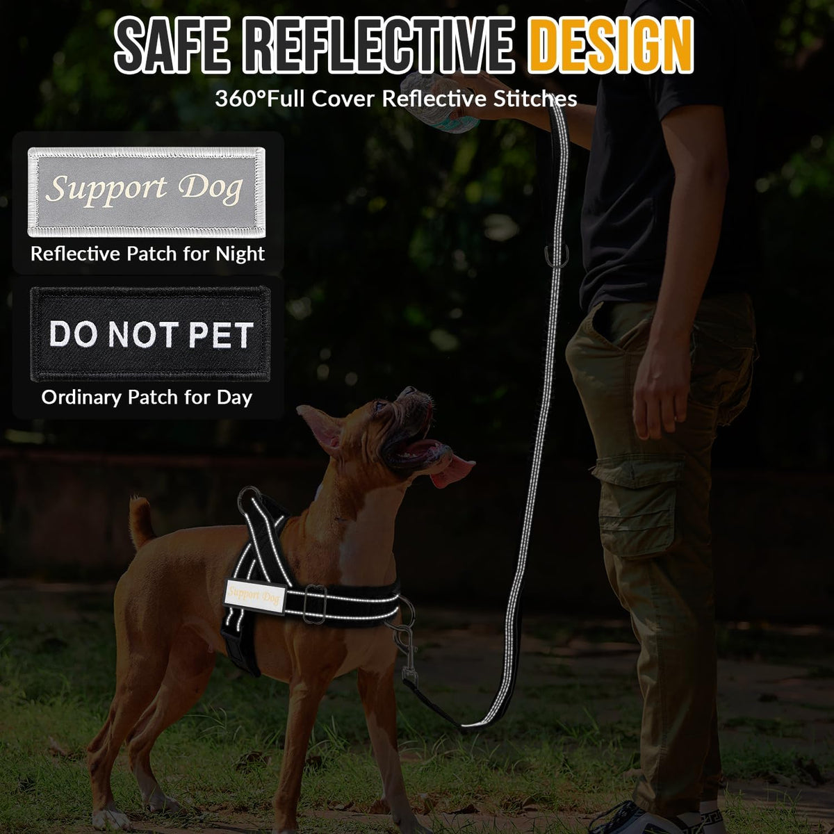 No Pull Dog Harness and Leash Set - Heavy Duty, Soft Padded