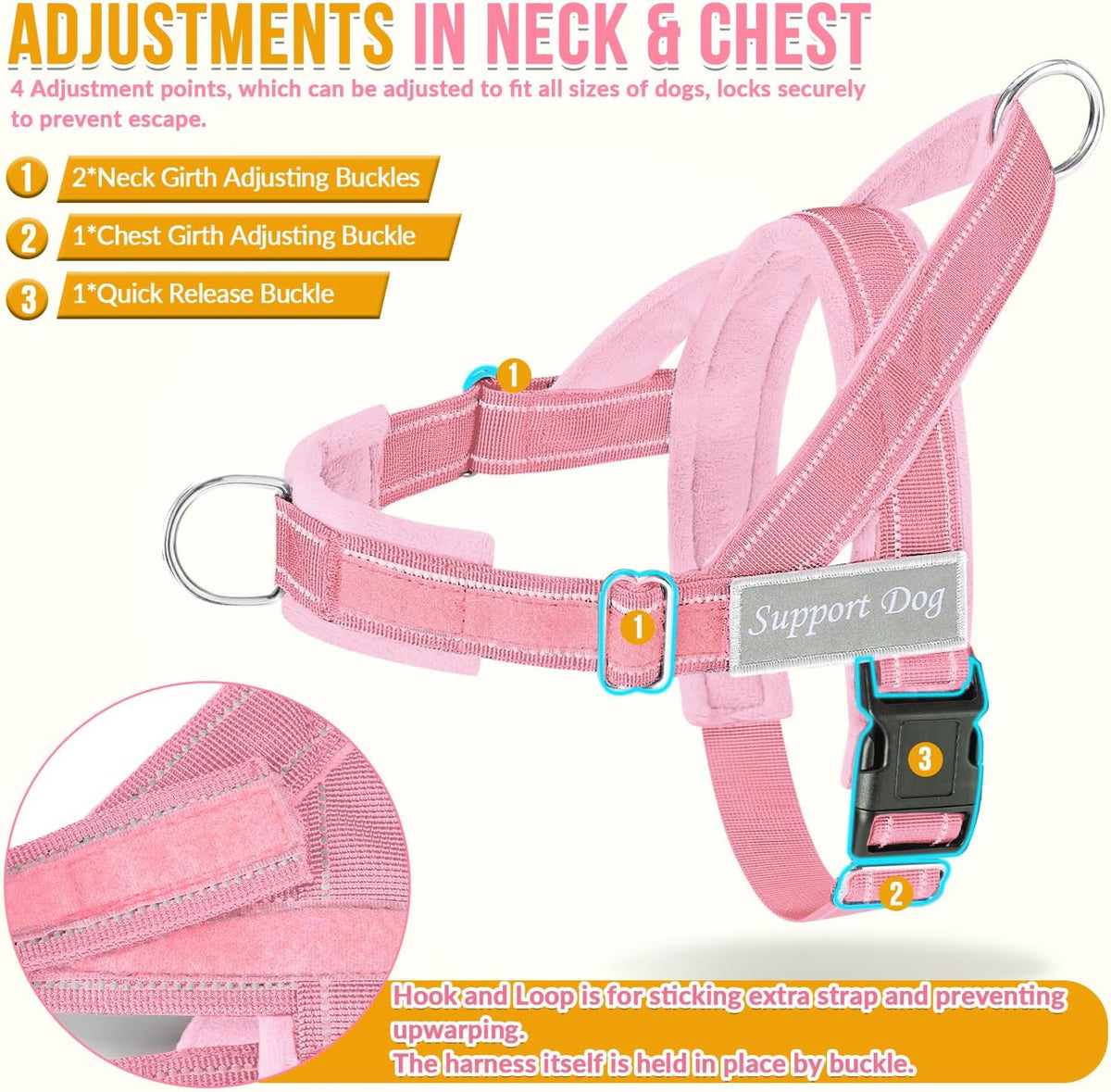 No Pull Dog Harness and Leash Set - Heavy Duty, Soft Padded
