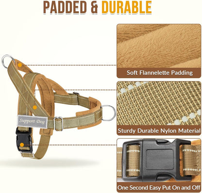 No Pull Dog Harness and Leash Set - Heavy Duty, Soft Padded