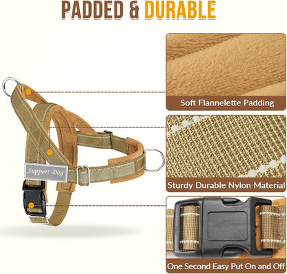 No Pull Dog Harness and Leash Set - Heavy Duty, Soft Padded
