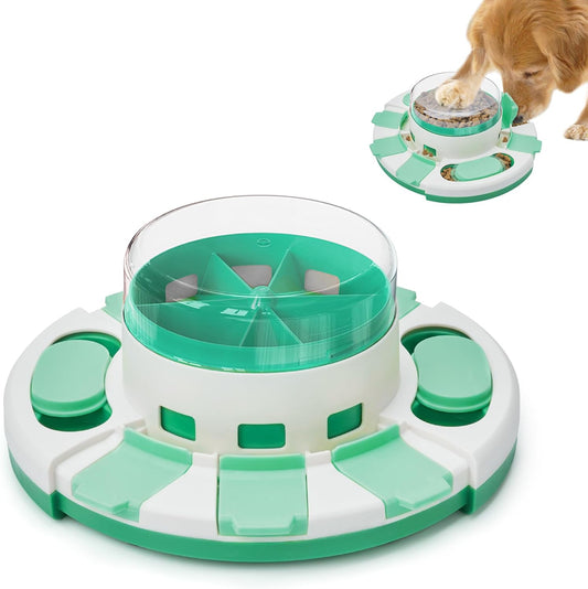 Dog Puzzle Toy 2 Levels, Slow Feeder, Pup Food Treat Feeding Dispenser for IQ Training and Entertainment for All Breeds 4.2 Inch Height | Pup IQ Training and Entertainment for All Breeds 4.2 Inch Height