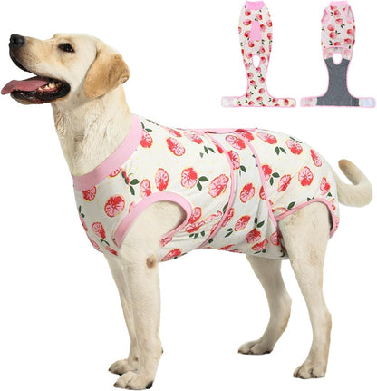 Recovery Suit for Dogs Cats After Surgery, Cone Alternative, Pink, M