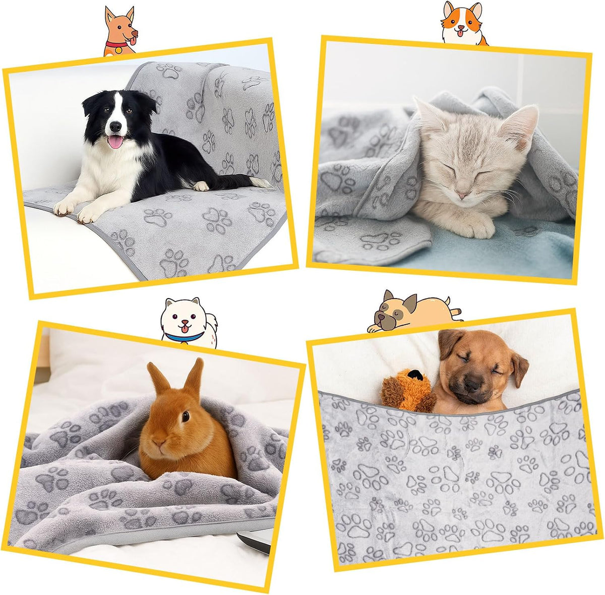 41" x 30" Dog Blankets for Medium Dogs, Cat, Premium Soft Dog Blankets