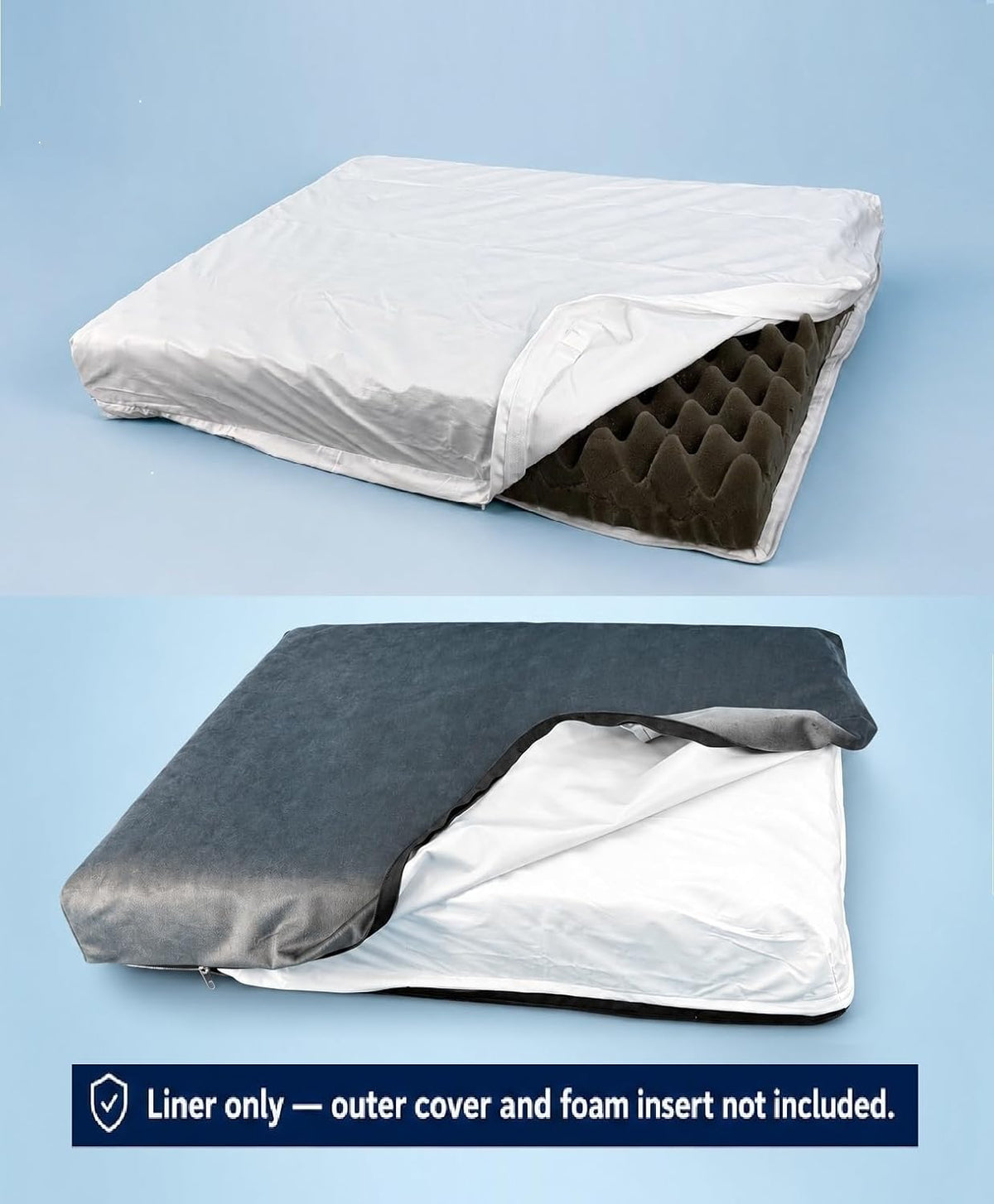 Dog Bed Waterproof Liner with Zipper Replacement 36 x 27 Inch