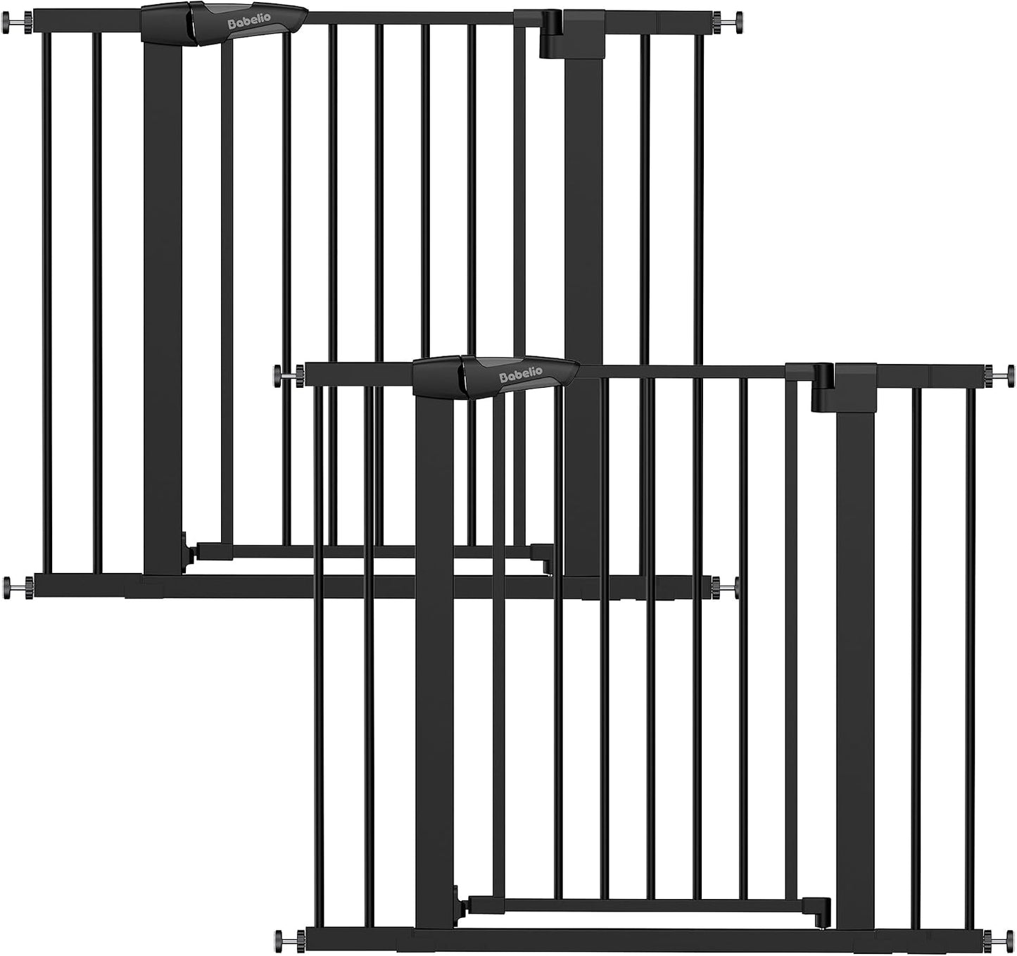 Pressure Mounted Baby Gate for Stairs, 26-40" Wide No Drilling Option, Auto Close with 3-Way Locking, Easy Install Safety Gate for Doorways, Kitchen, Hallway, Laundry, Indoor Use, White