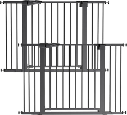 Pressure Mounted Baby Gate for Stairs, 26-40" Wide No Drilling Option, Auto Close with 3-Way Locking, Easy Install Safety Gate for Doorways, Kitchen, Hallway, Laundry, Indoor Use, White