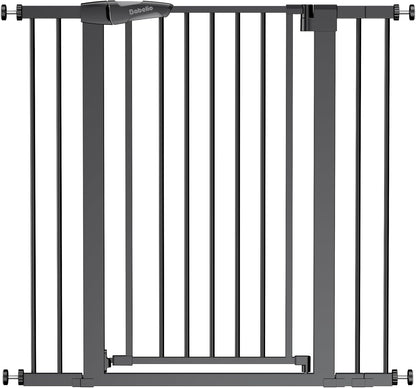 Pressure Mounted Baby Gate for Stairs, 26-40" Wide No Drilling Option, Auto Close with 3-Way Locking, Easy Install Safety Gate for Doorways, Kitchen, Hallway, Laundry, Indoor Use, White