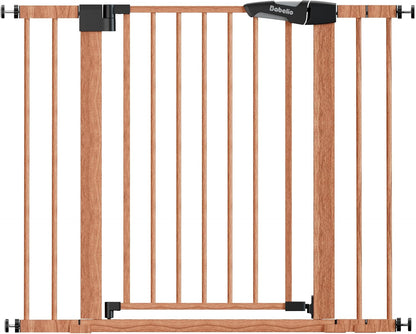 Pressure Mounted Baby Gate for Stairs, 26-40" Wide No Drilling Option, Auto Close with 3-Way Locking, Easy Install Safety Gate for Doorways, Kitchen, Hallway, Laundry, Indoor Use, White