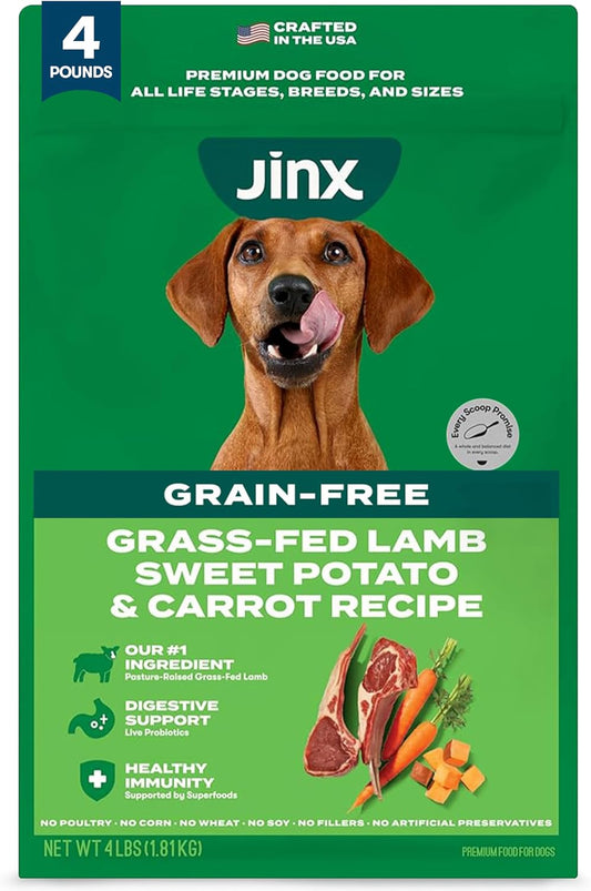 Grain Free Dry Dog Food - Real Lamb, Sweet Potato & Carrot, 4lb