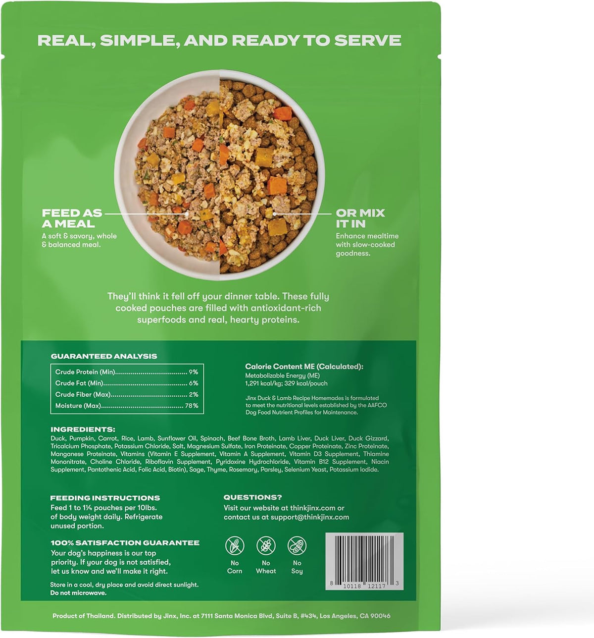 Grain Free Dry Dog Food - Real Lamb, Sweet Potato & Carrot, 4lb