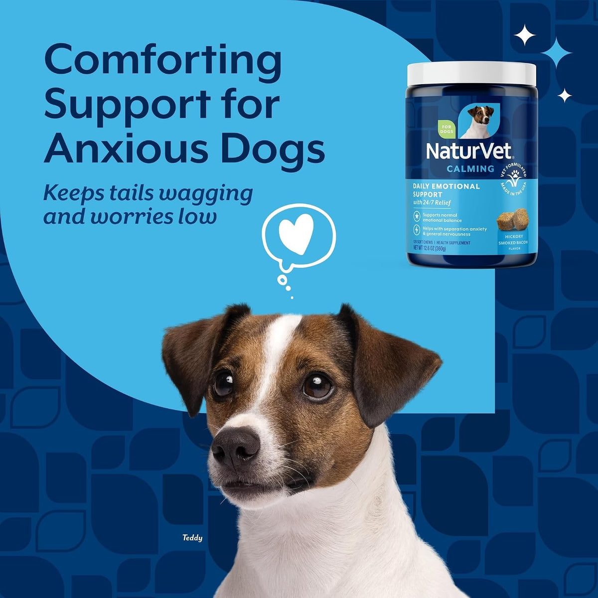 Quiet Moments Calming Plus Hemp Dog Supplement - 180 Soft Chews