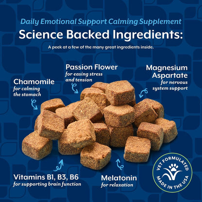 Quiet Moments Calming Plus Hemp Dog Supplement - 180 Soft Chews