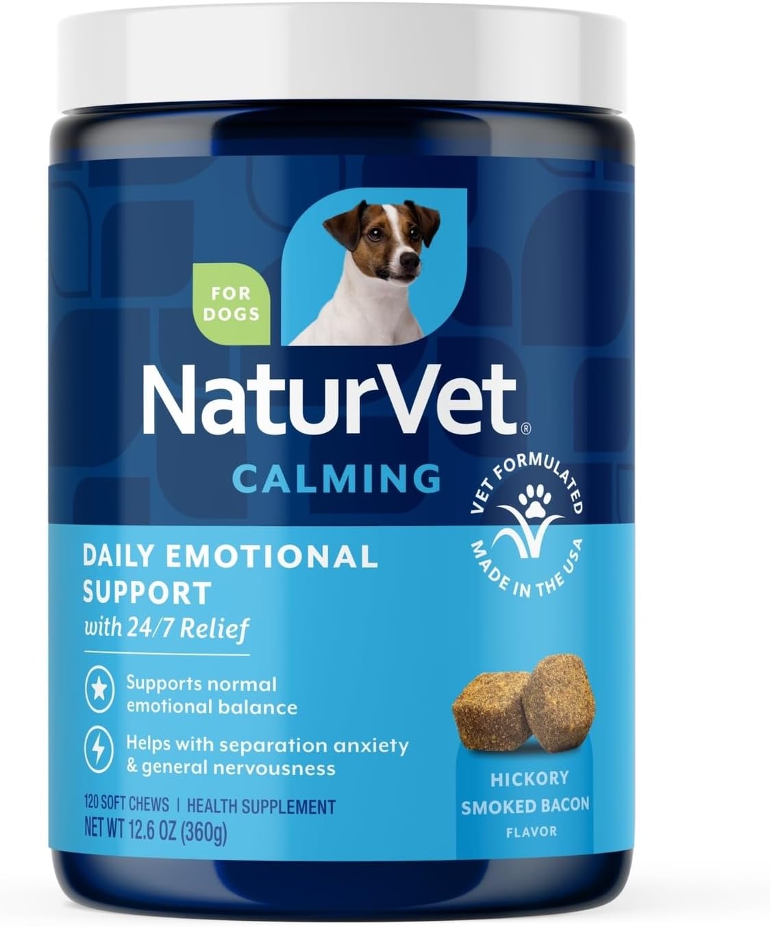 Quiet Moments Calming Plus Hemp Dog Supplement - 180 Soft Chews