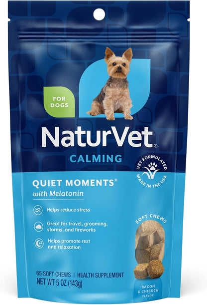 Quiet Moments Calming Plus Hemp Dog Supplement - 180 Soft Chews