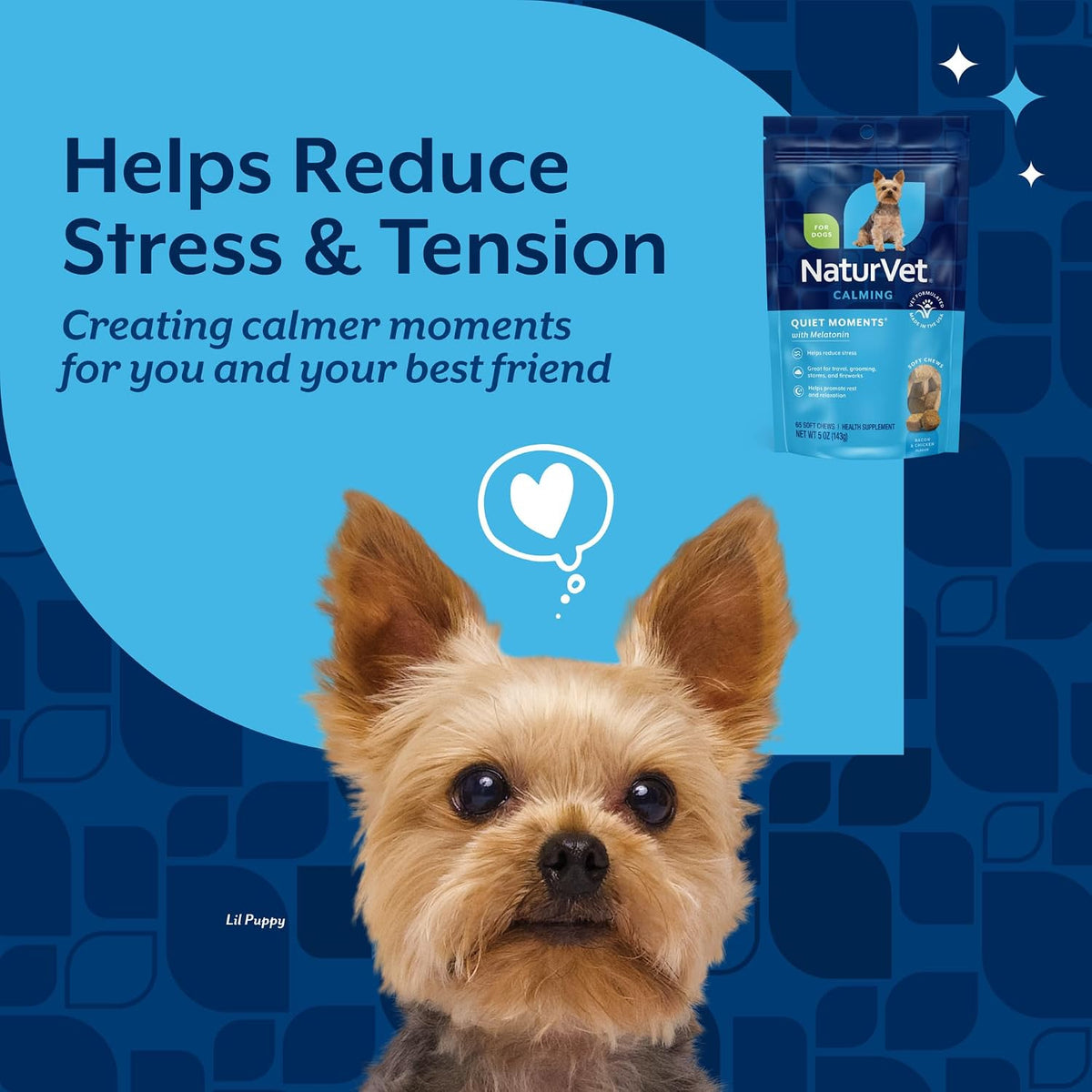 Quiet Moments Calming Plus Hemp Dog Supplement - 180 Soft Chews