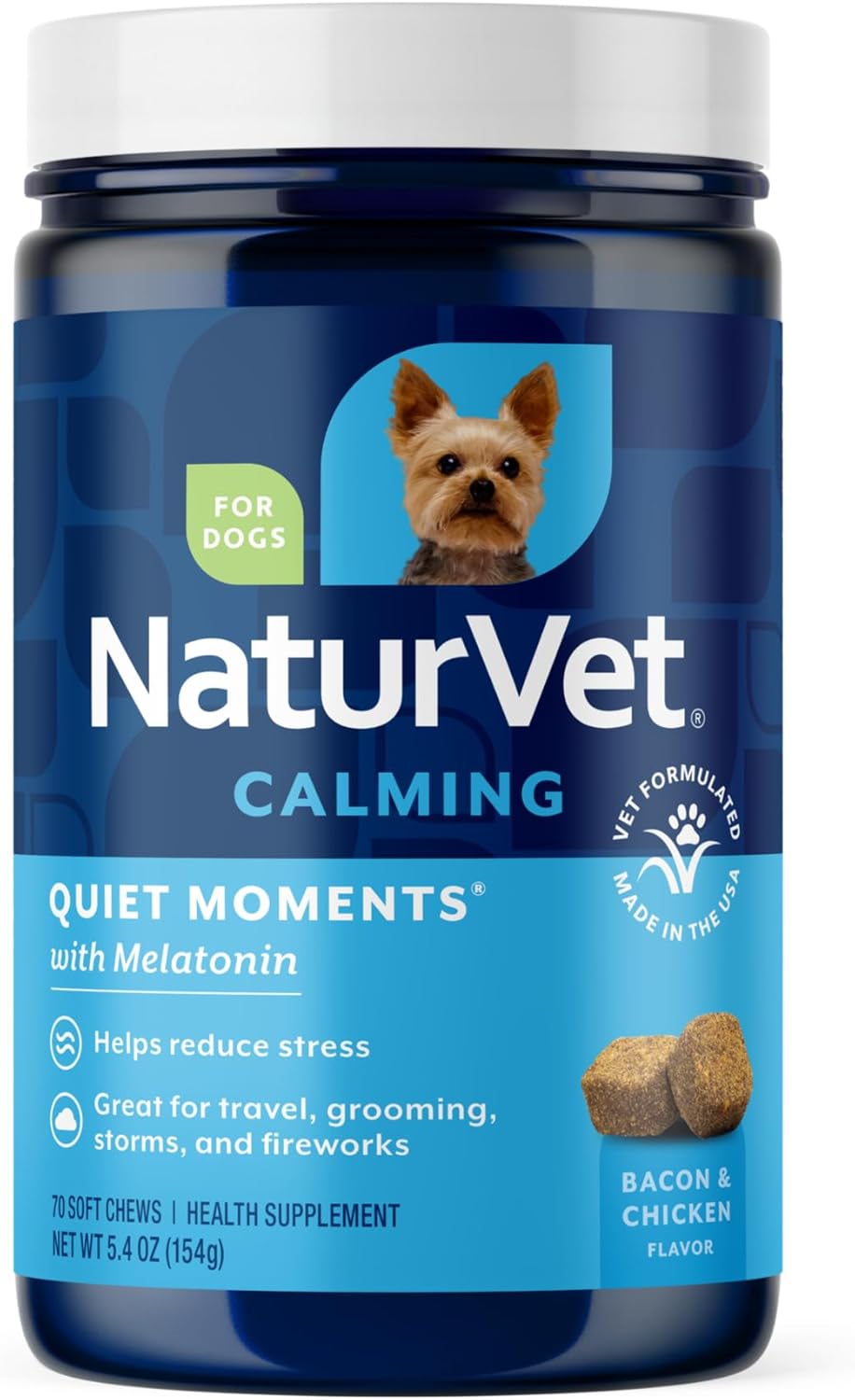Quiet Moments Calming Plus Hemp Dog Supplement - 180 Soft Chews