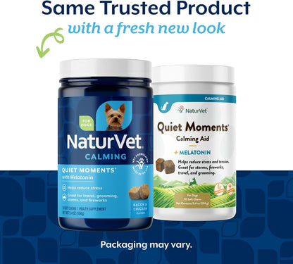 Quiet Moments Calming Plus Hemp Dog Supplement - 180 Soft Chews