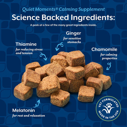Quiet Moments Calming Plus Hemp Dog Supplement - 180 Soft Chews