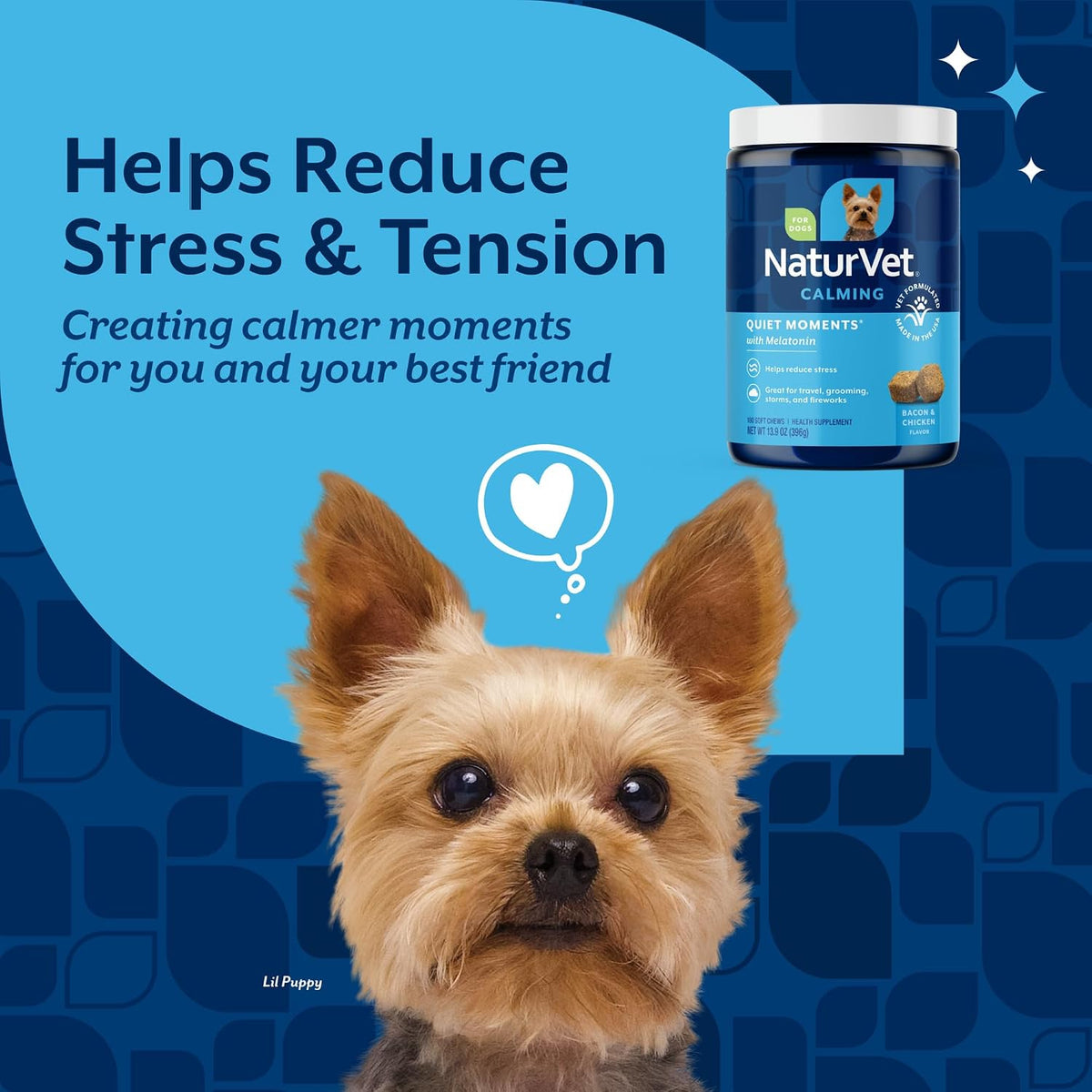 Quiet Moments Calming Plus Hemp Dog Supplement - 180 Soft Chews