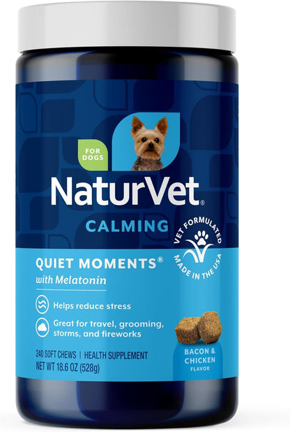 Quiet Moments Calming Plus Hemp Dog Supplement - 180 Soft Chews