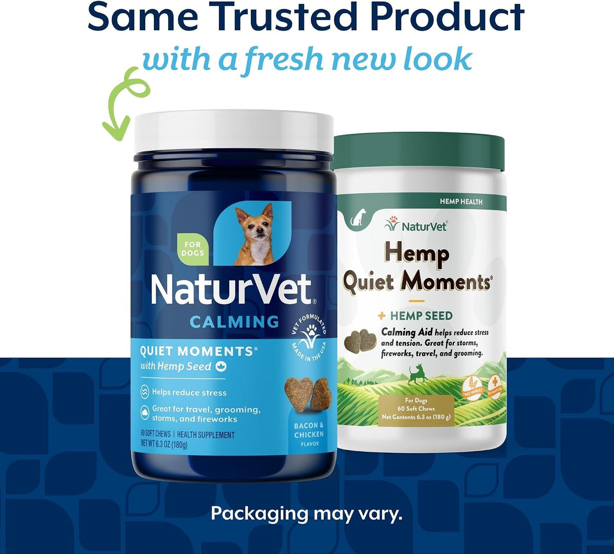 Quiet Moments Calming Plus Hemp Dog Supplement - 180 Soft Chews