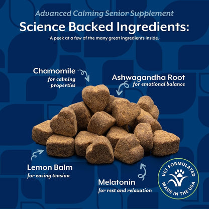 Quiet Moments Calming Plus Hemp Dog Supplement - 180 Soft Chews