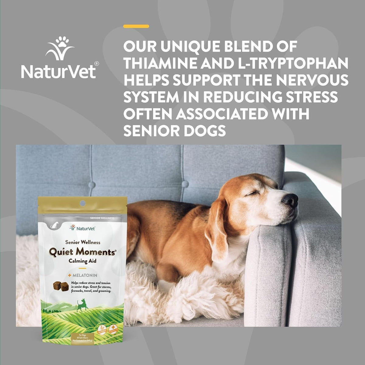 Quiet Moments Calming Plus Hemp Dog Supplement - 180 Soft Chews
