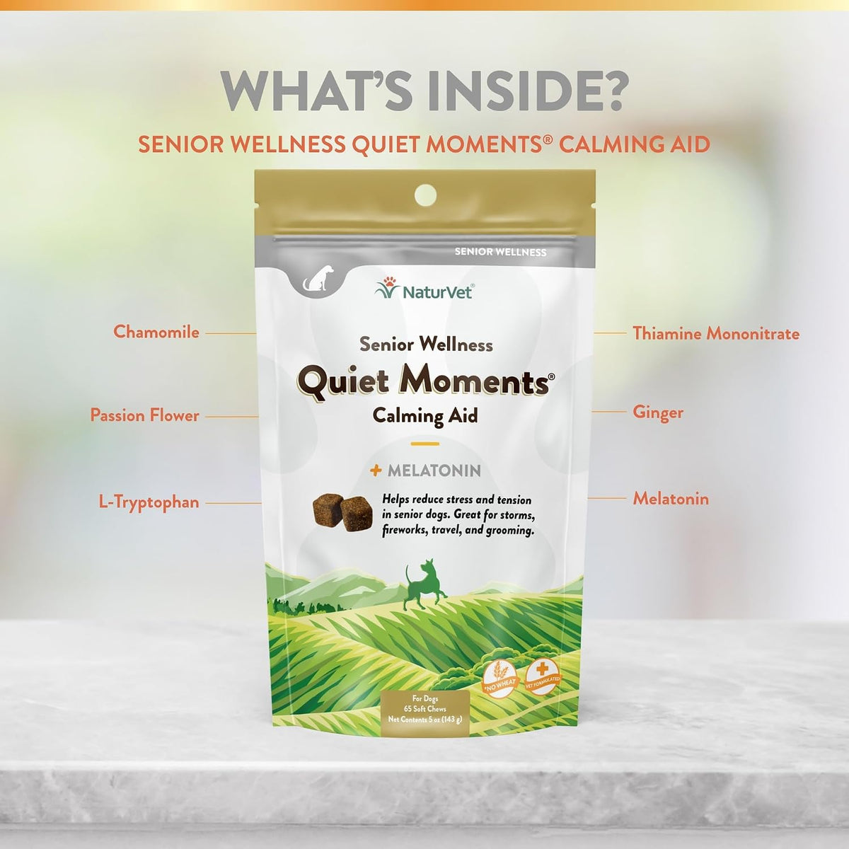 Quiet Moments Calming Plus Hemp Dog Supplement - 180 Soft Chews