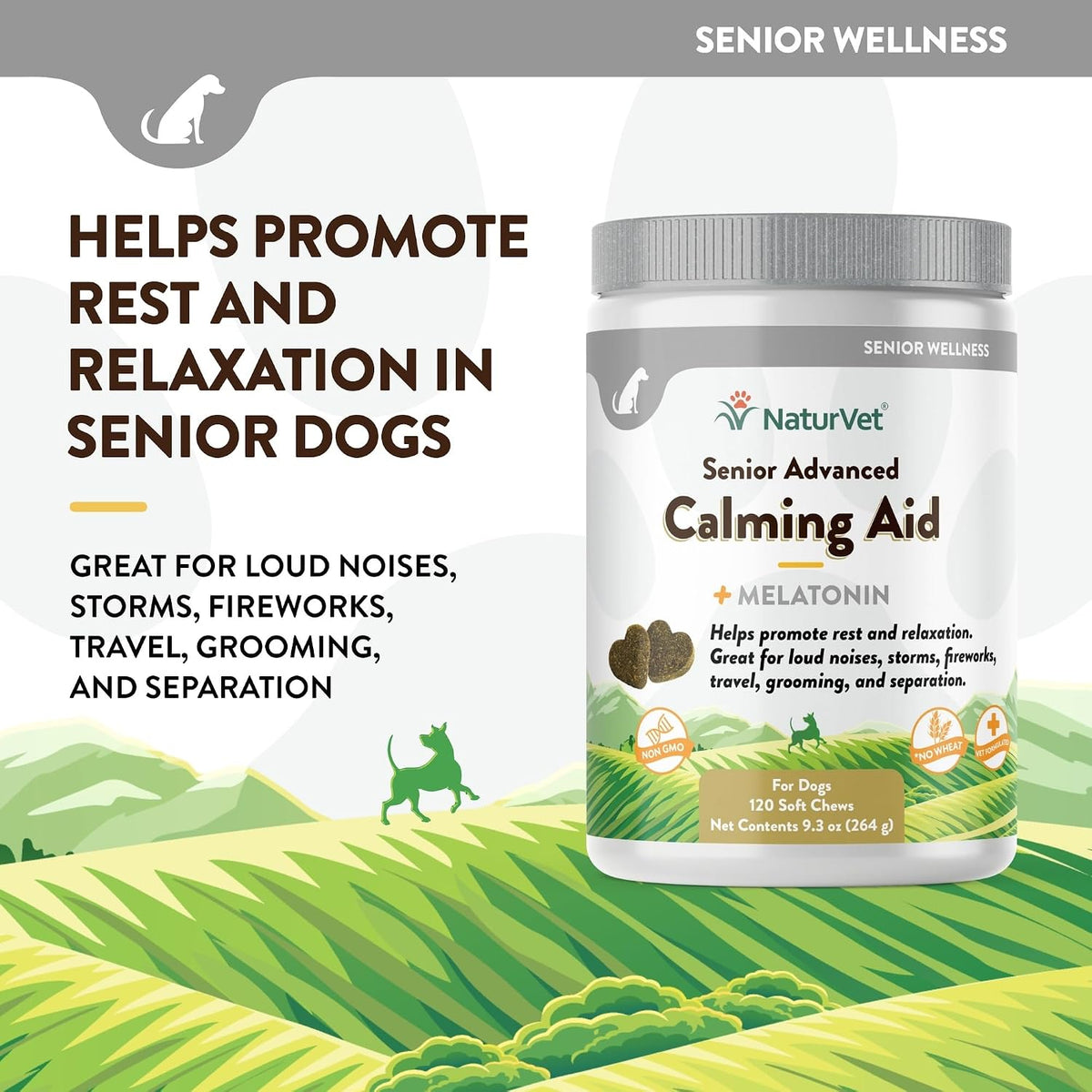 Quiet Moments Calming Plus Hemp Dog Supplement - 180 Soft Chews