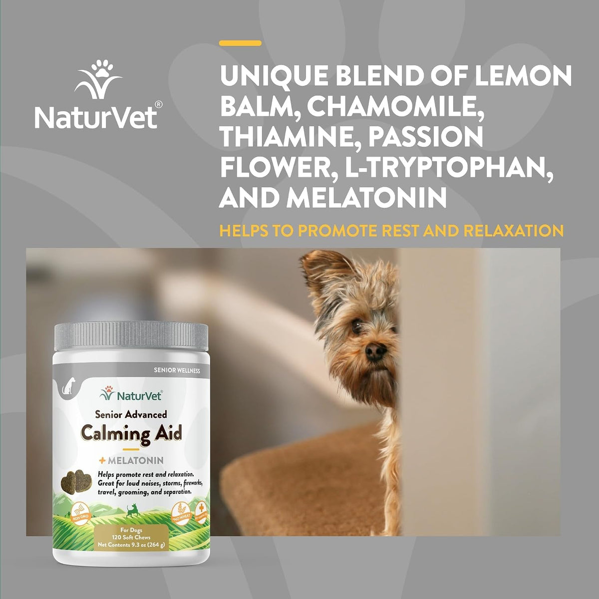 Quiet Moments Calming Plus Hemp Dog Supplement - 180 Soft Chews