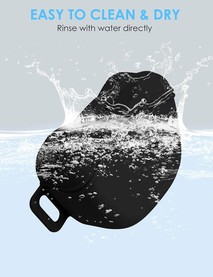 1.67 Cup Magnetic Dog Treat Pouch with Training Clicker (Black)