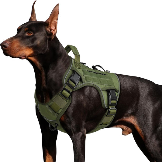 Tactical Dog Harness for Large Dogs,No Pull Heavy Duty Dog Harness