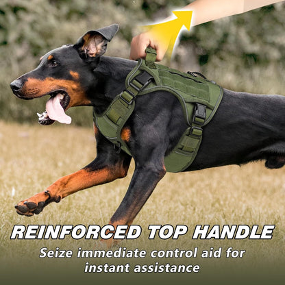 Tactical Dog Harness for Large Dogs,No Pull Heavy Duty Dog Harness
