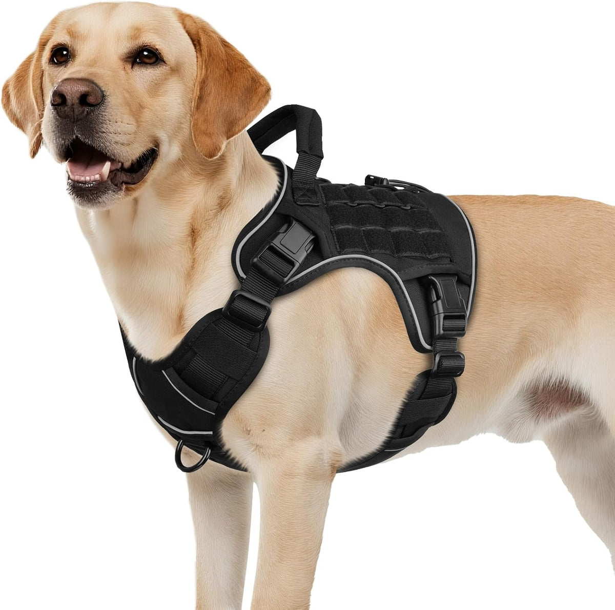 Tactical Dog Harness for Large Dogs,No Pull Heavy Duty Dog Harness