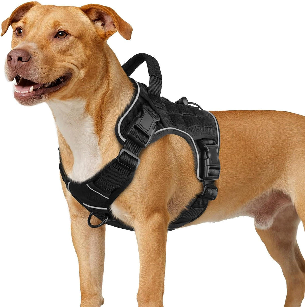 Tactical Dog Harness for Large Dogs,No Pull Heavy Duty Dog Harness