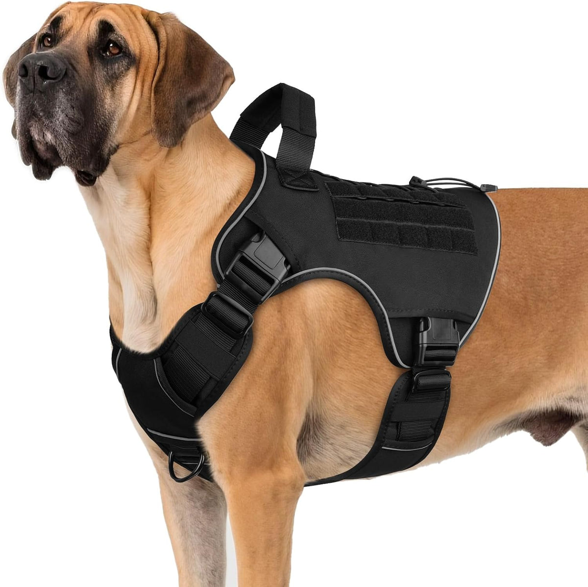 Tactical Dog Harness for Large Dogs,No Pull Heavy Duty Dog Harness
