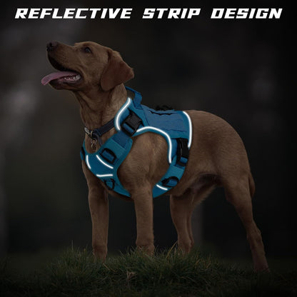 Tactical Dog Harness for Large Dogs,No Pull Heavy Duty Dog Harness