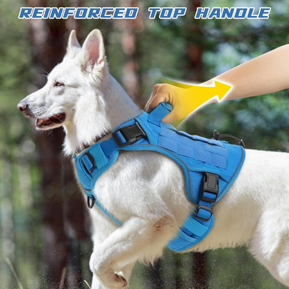 Tactical Dog Harness for Large Dogs,No Pull Heavy Duty Dog Harness