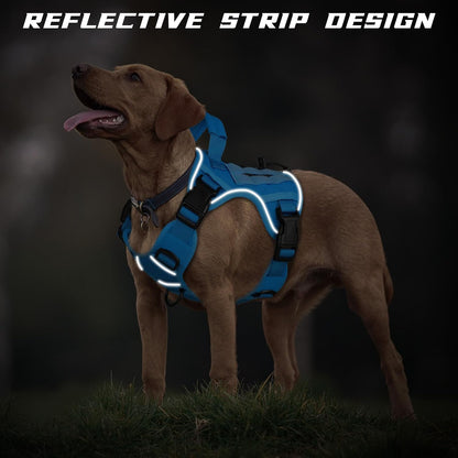Tactical Dog Harness for Large Dogs,No Pull Heavy Duty Dog Harness