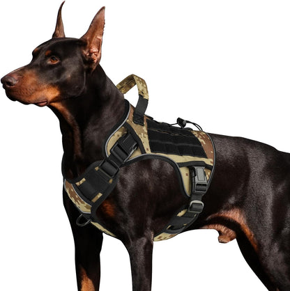 Tactical Dog Harness for Large Dogs,No Pull Heavy Duty Dog Harness