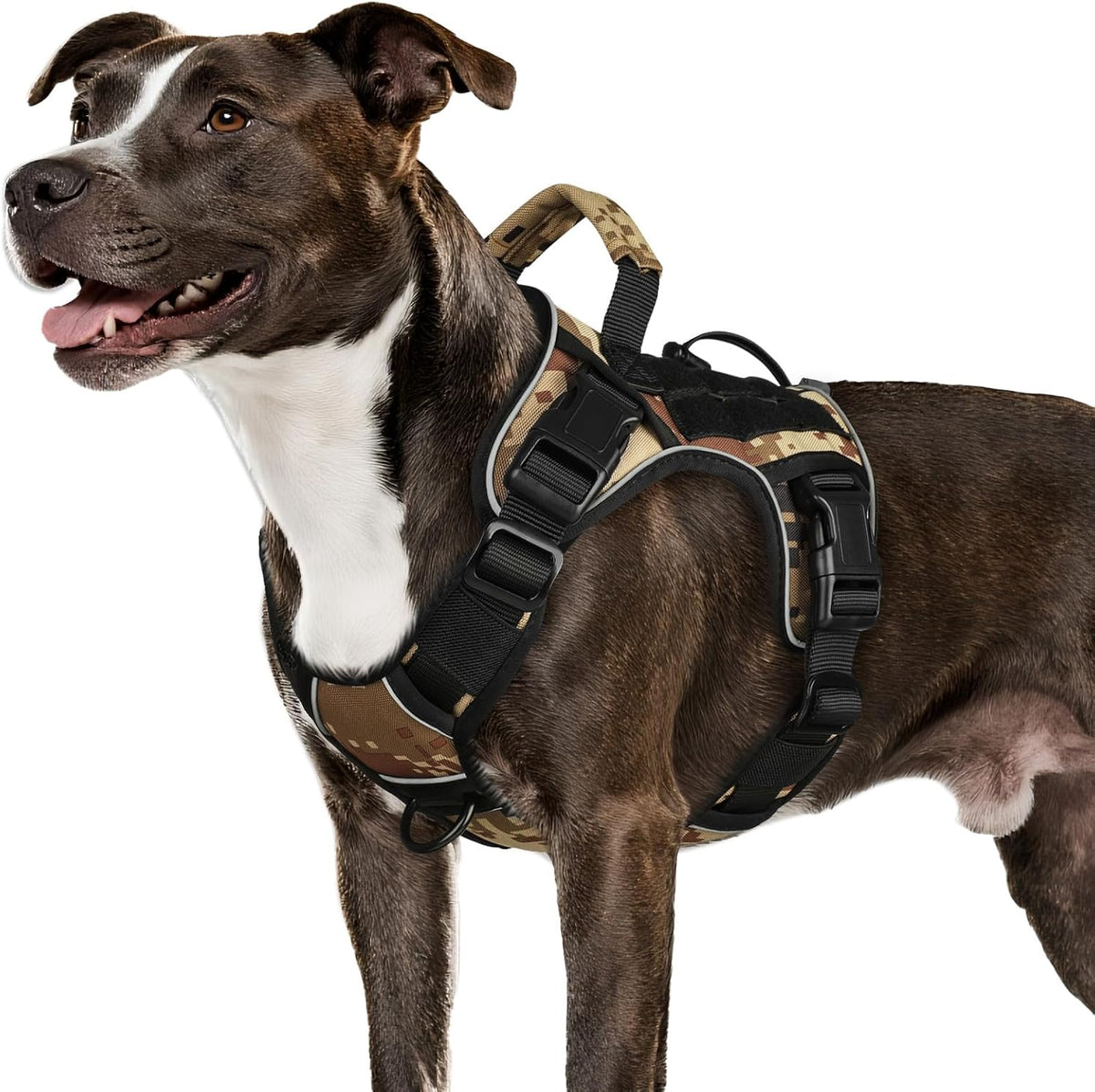 Tactical Dog Harness for Large Dogs,No Pull Heavy Duty Dog Harness