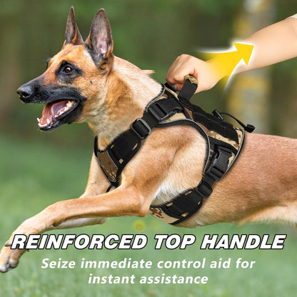 Tactical Dog Harness for Large Dogs,No Pull Heavy Duty Dog Harness
