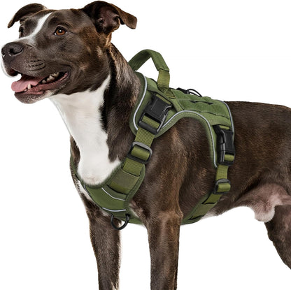 Tactical Dog Harness for Large Dogs,No Pull Heavy Duty Dog Harness